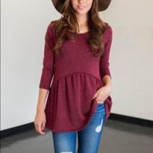 Textured Peplum Shirt
